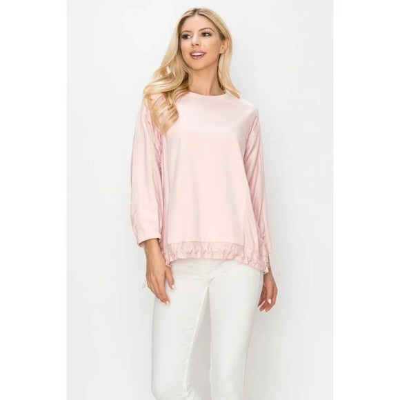 Joh Raya Pointe Knit Top Pink‎ M - Picture 1 of 7